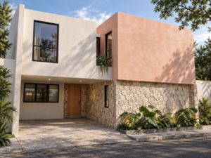 Visualización de residencia contemporánea
