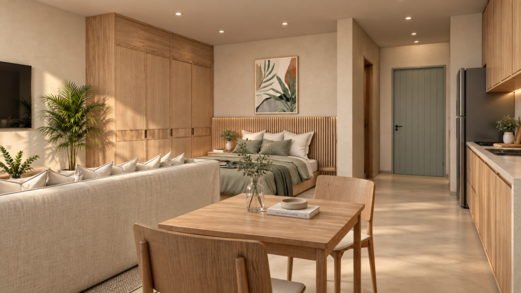 Visualización de estancia residencial